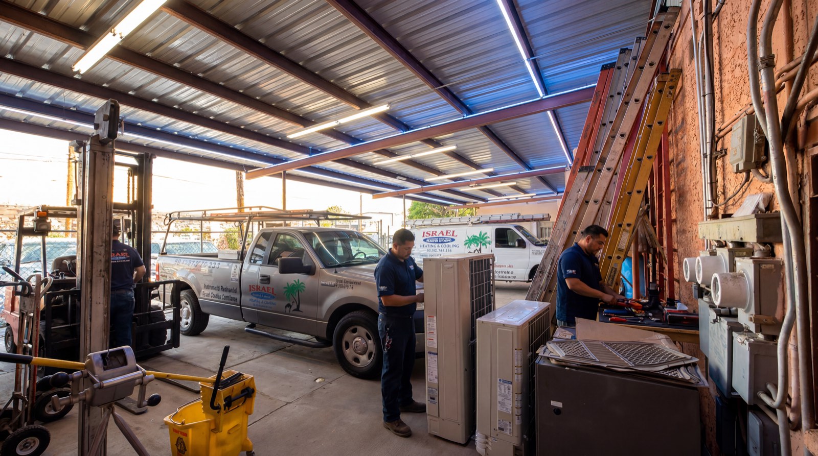 Israel Sheet Metal fabrication shop in Canutillo, TX